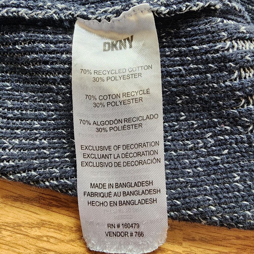 DKNY Jeans Hooded Sweater Mens Size 3XL Dark Blue Knit Pullover Heavy Warm - Picture 7 of 12